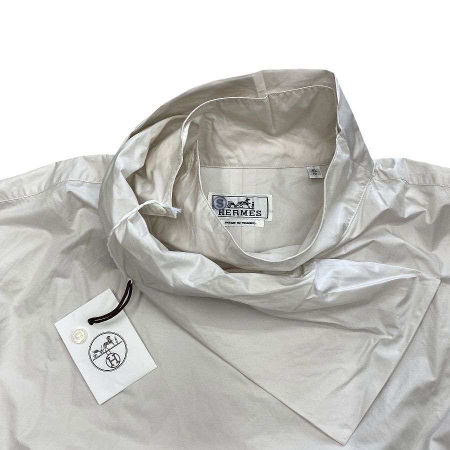 Hermes Pullover Shirt Long Sleeve Top Cotton Polyamide White High Quality Daily — view 5