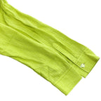 Hermes Tunic Blouse Ruffle Shirt Silk Lime Green High Quality Daily Practical — view 7