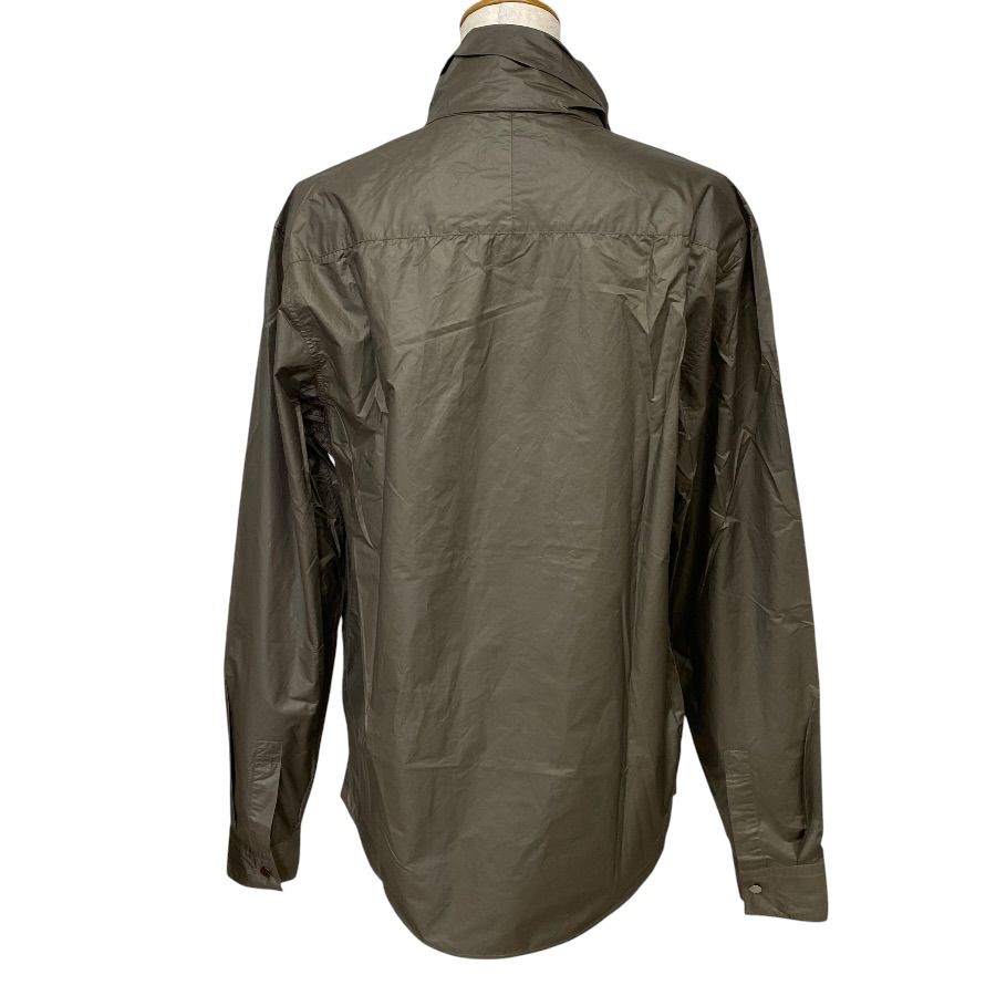 Hermes Pullover Shirt Long Sleeve Top Cotton Polyamide Khaki High Quality Daily — view 3