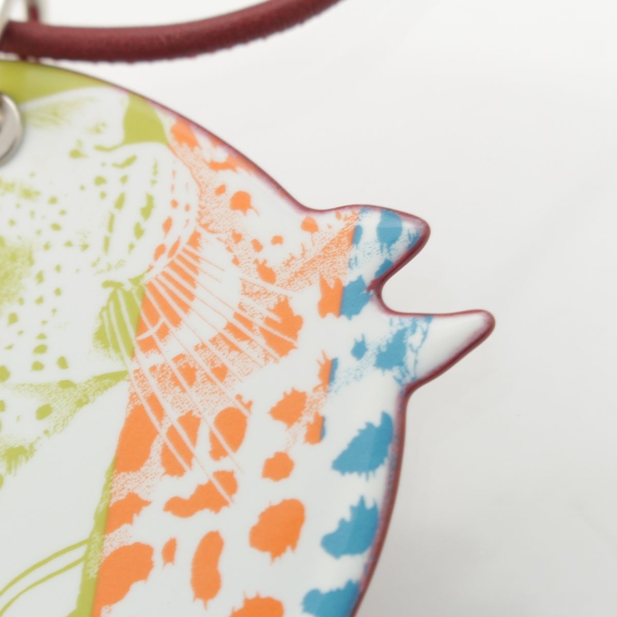 Hermes Tatta Sole Tatouage GM Enamel Jungle Love Rainbow Necklace Multicolor