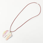 Hermes Tatta Sole Tatouage GM Enamel Jungle Love Rainbow Necklace Multicolor