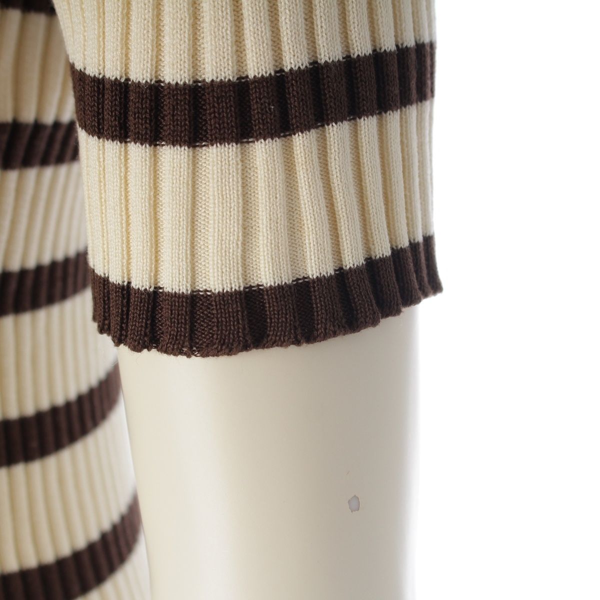 Chanel Cotton Border Knit Top Brown 44 Sweater — view 6