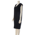 Chanel 08c Wool Tweed Sleeveless Dress Black 40 — view 2