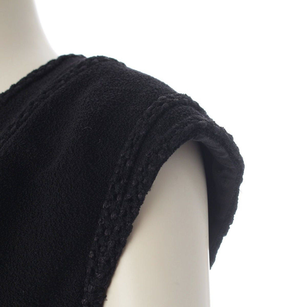Chanel 08c Wool Tweed Sleeveless Dress Black 40 — view 6