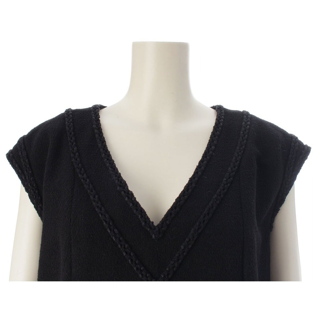 Chanel 08c Wool Tweed Sleeveless Dress Black 40 — view 5