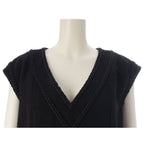 Chanel 08c Wool Tweed Sleeveless Dress Black 40 — view 5
