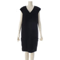 Chanel 08c Wool Tweed Sleeveless Dress Black 40