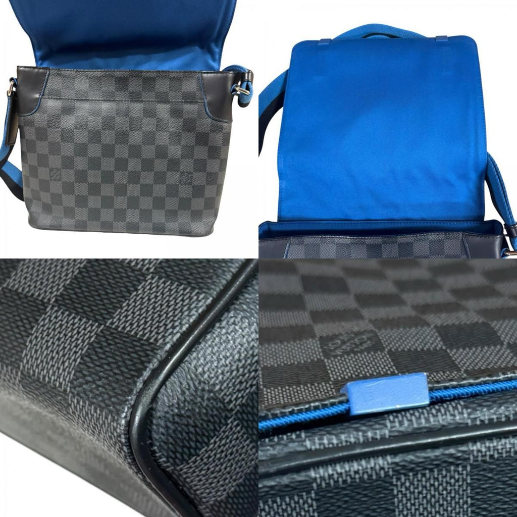 Louis Vuitton District PM NM Damier Graphite Shoulder Bag Canvas Black — view 9