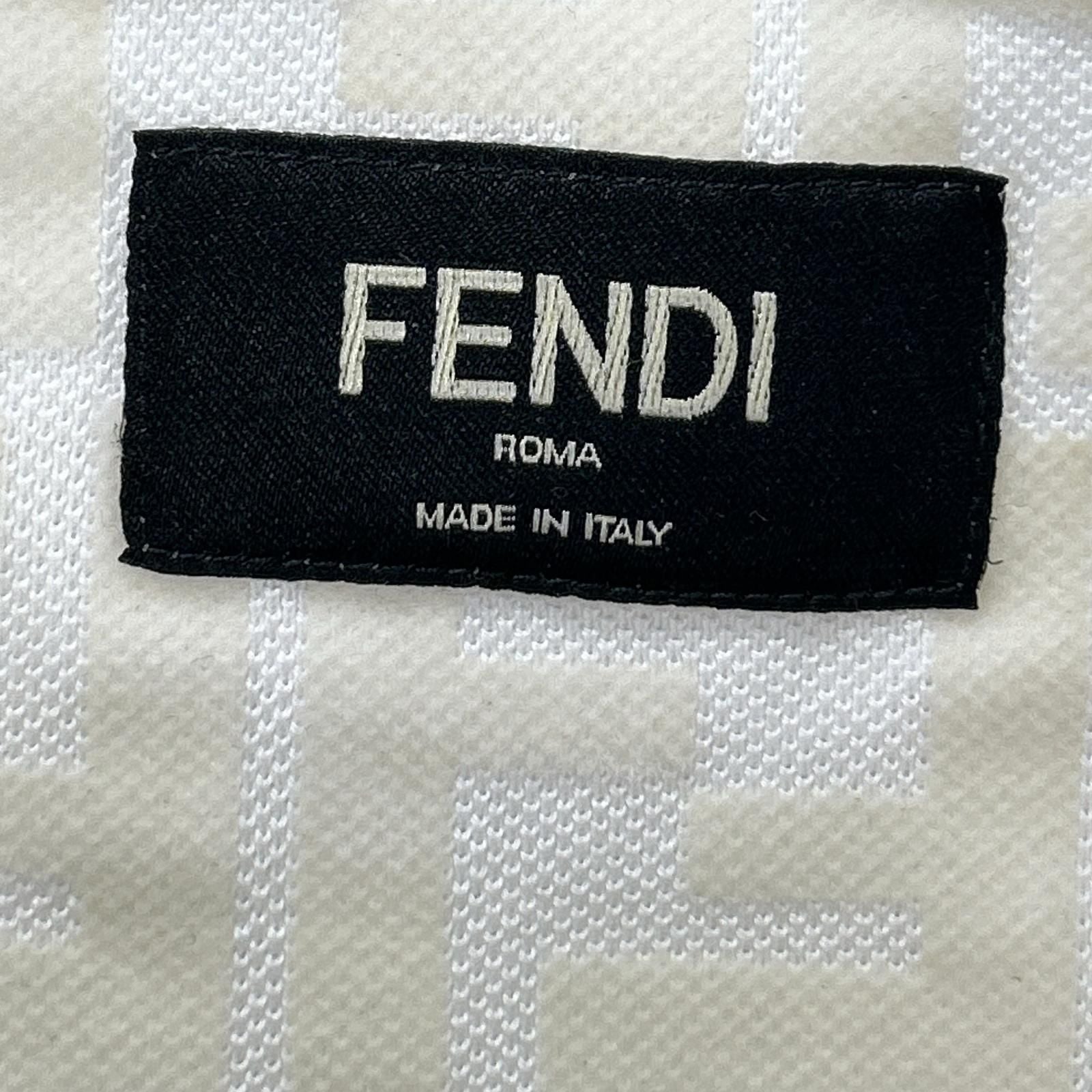 Fendi White Zucca All Over Pattern T-Shirt — view 3