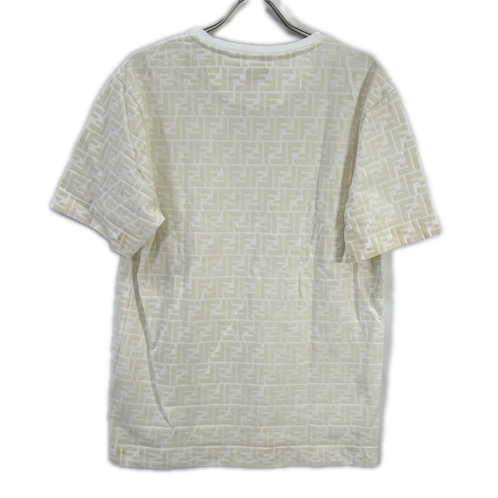 Fendi White Zucca All Over Pattern T-Shirt — view 2