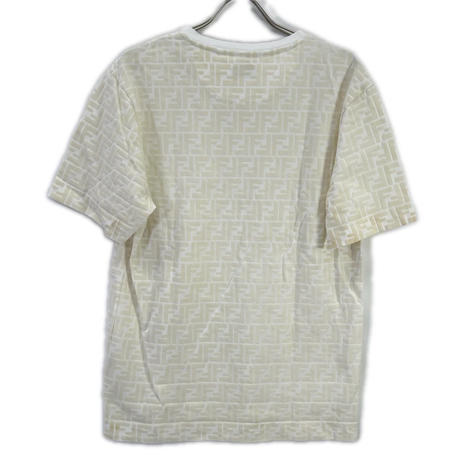 Fendi White Zucca All Over Pattern T-Shirt — view 2