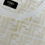 Fendi White Zucca All Over Pattern T-Shirt — view 7