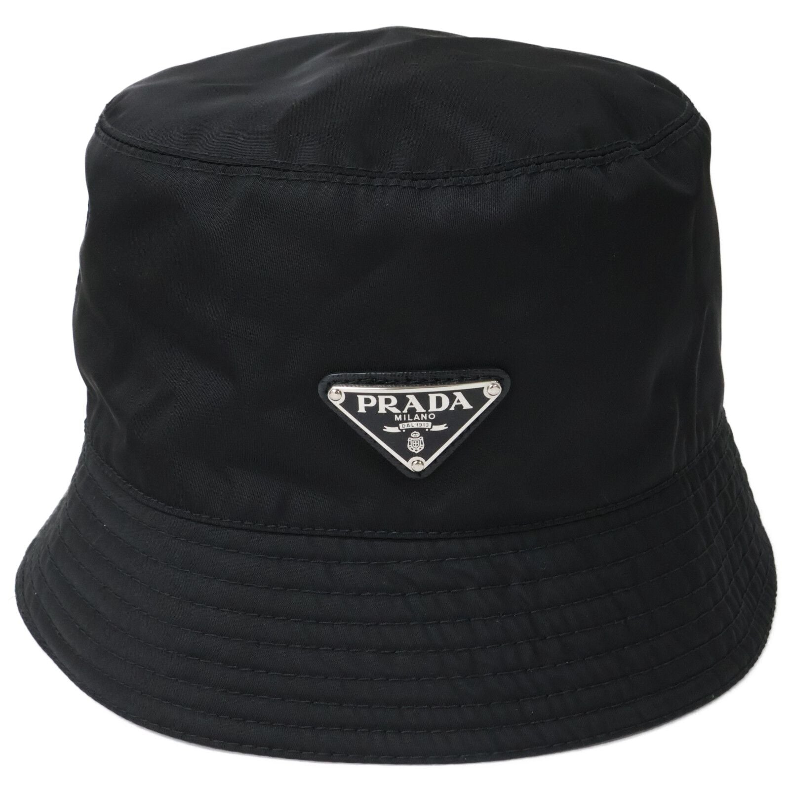 Prada Re-Nylon Triangle Logo Bucket