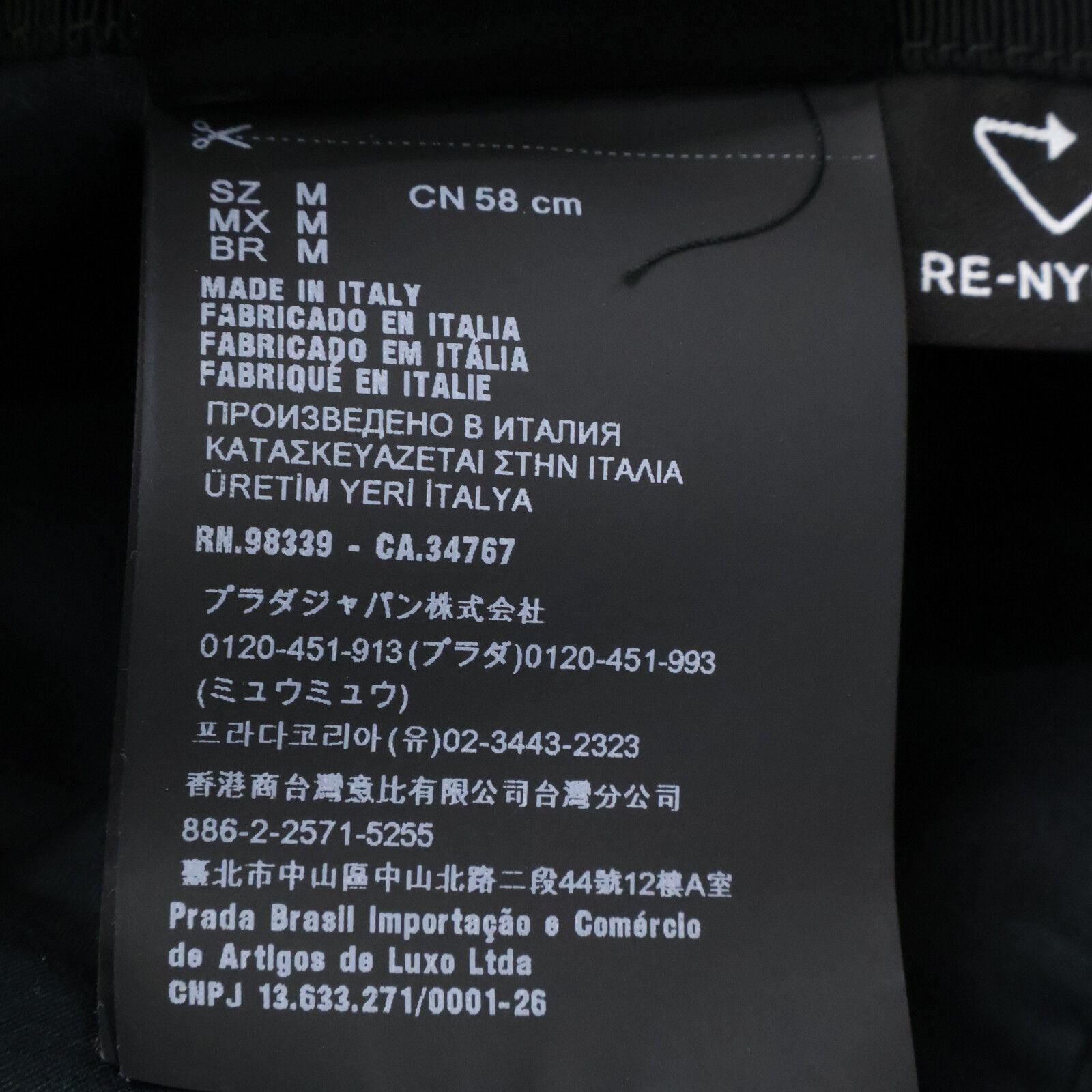 Prada Re-Nylon Triangle Logo Bucket — view 8