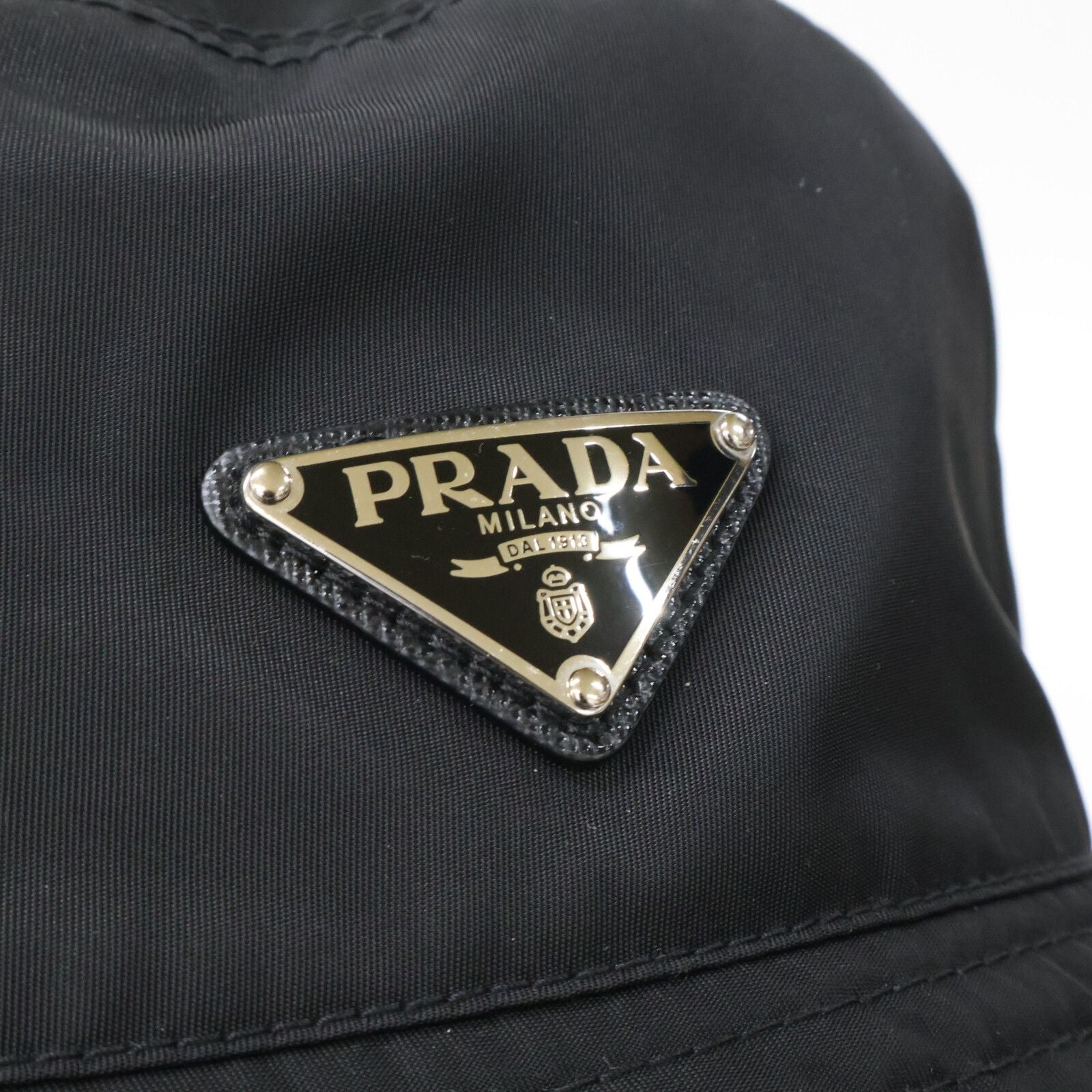 Prada Re-Nylon Triangle Logo Bucket — view 9