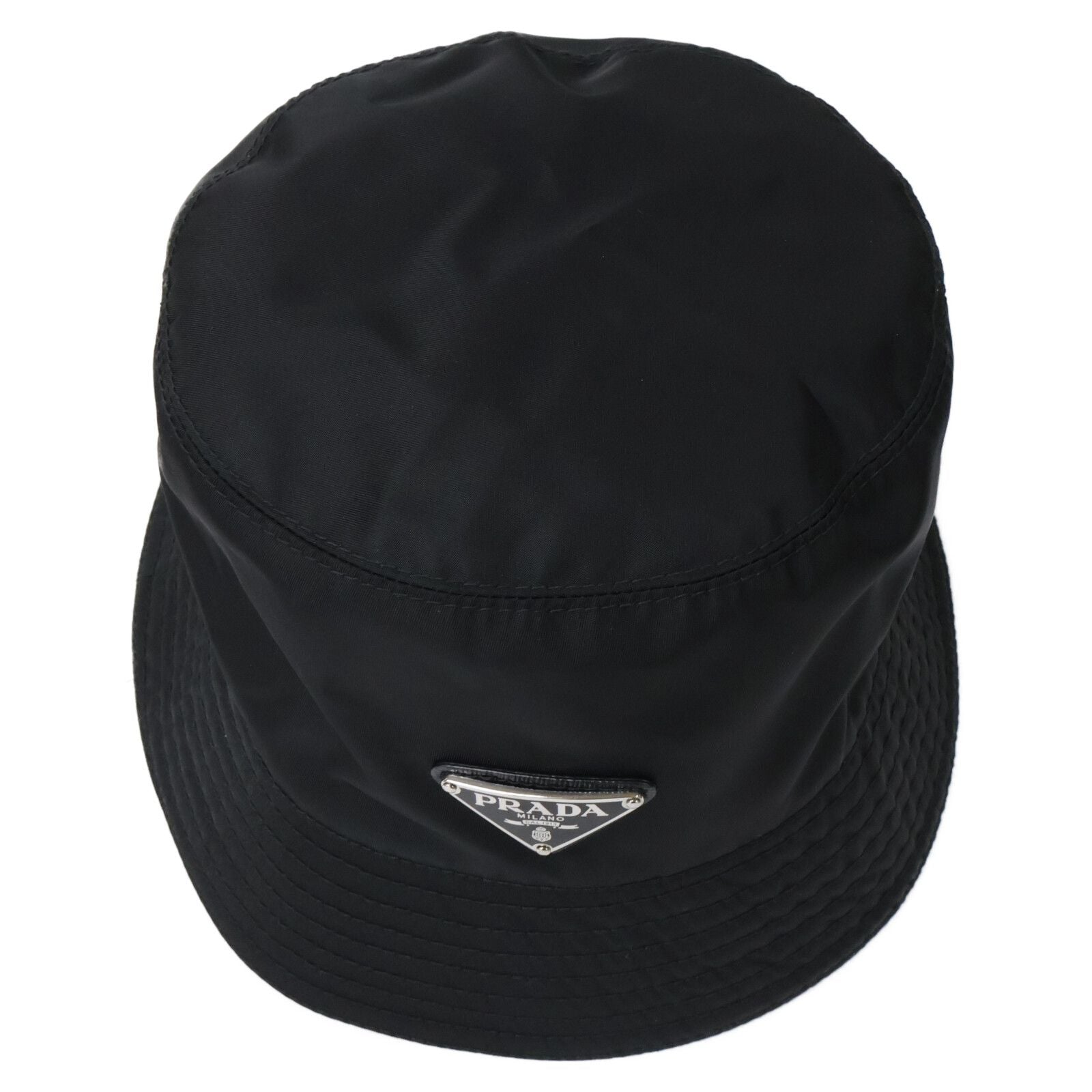 Prada Re-Nylon Triangle Logo Bucket — view 5