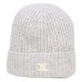 Celine Triomphe Cashmere Knit Hat with Patch