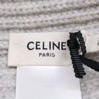 Celine Triomphe Cashmere Knit Hat with Patch — view 8