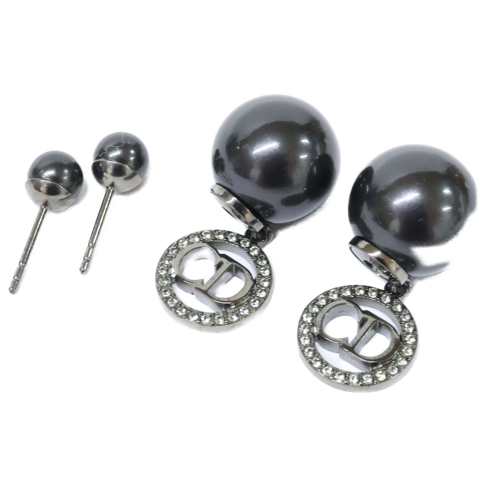 Dior Tribales Tribal Metal Resin Pearl Crystal Earring — view 4