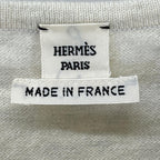 Hermes Scarf Pattern Silk Contrast Cashmere Vest 40 — view 3
