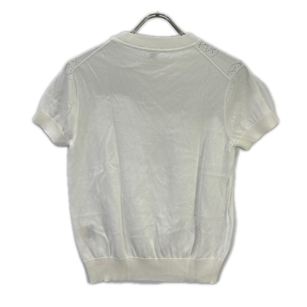 Hermes White Lift Short Sleeve Knit 40 Sweater — view 2