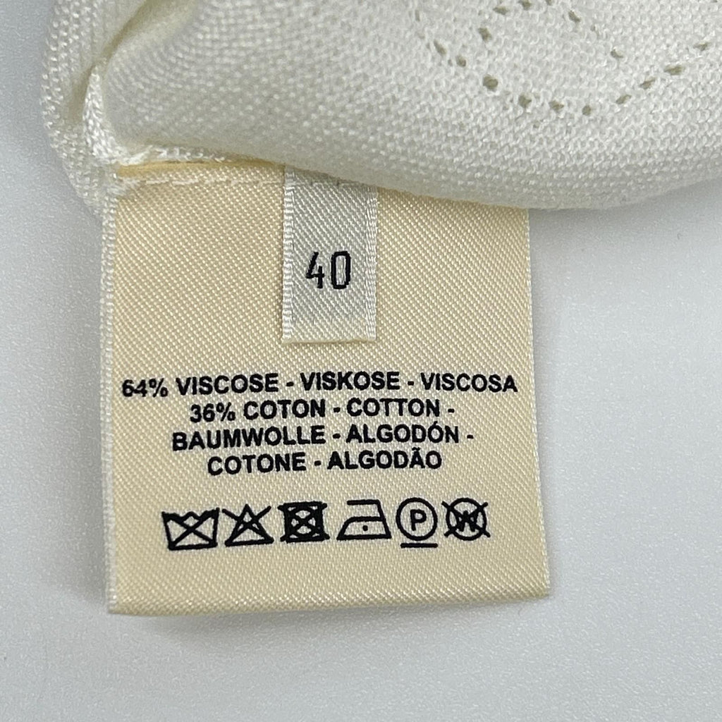 Hermes White Lift Short Sleeve Knit 40 Sweater — view 4