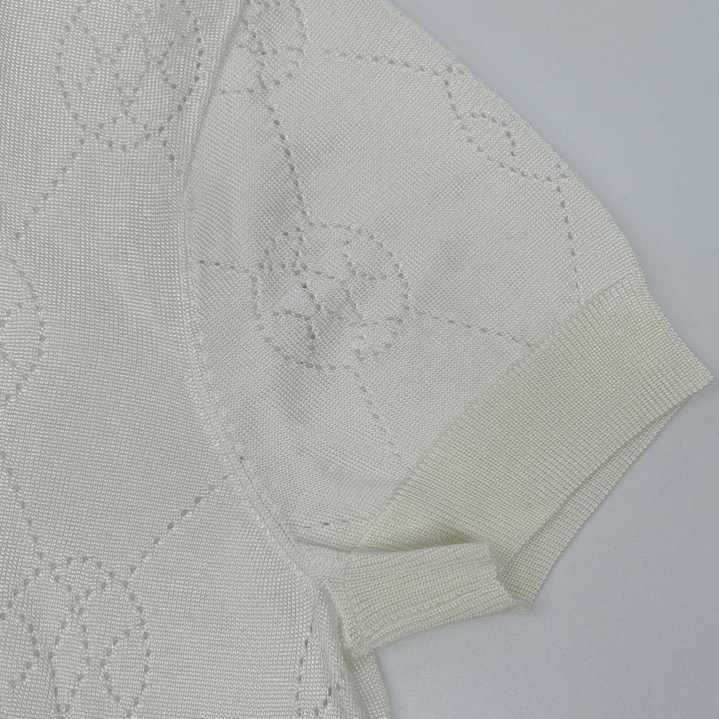 Hermes White Lift Short Sleeve Knit 40 Sweater — view 6