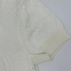 Hermes White Lift Short Sleeve Knit 40 Sweater — view 6