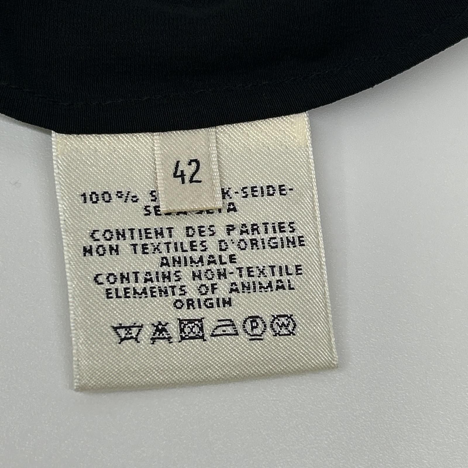 Hermes Black Silk Sleeveless Blouse 42 — view 4