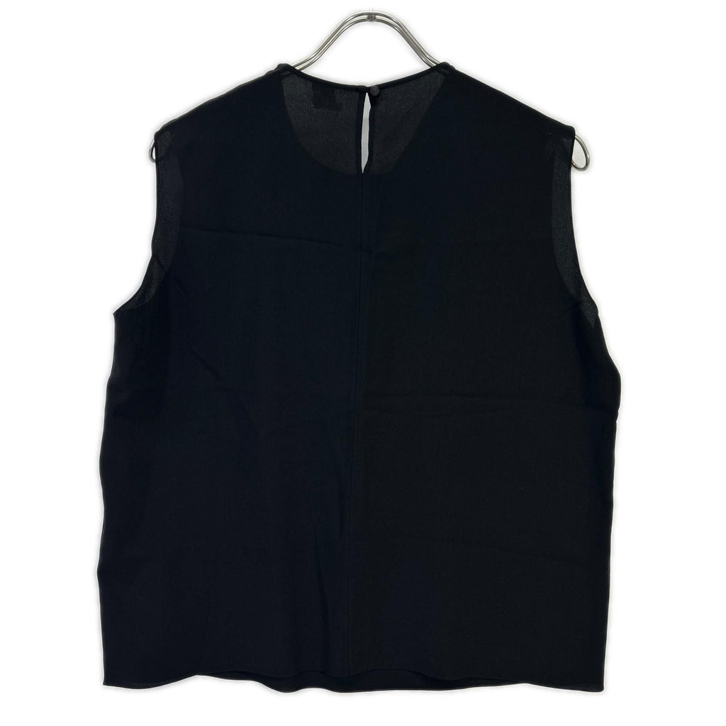 Hermes Black Silk Sleeveless Blouse 42 — view 2