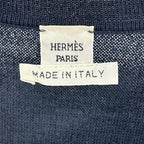 Hermes Navy Series Button Knit Sweater 42 — view 3