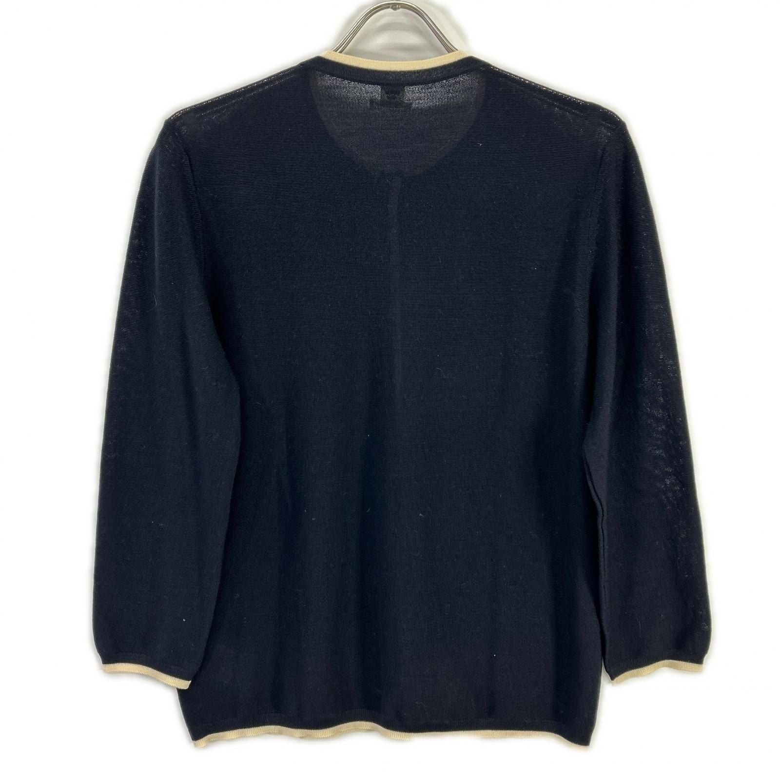 Hermes Navy Series Button Knit Sweater 42 — view 2