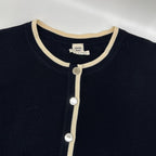 Hermes Navy Series Button Knit Sweater 42 — view 7