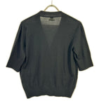 Hermes Era Black Cashmere Short Sleeve Cardigan 42 — view 2
