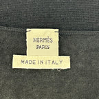 Hermes Era Black Cashmere Short Sleeve Cardigan 42 — view 4