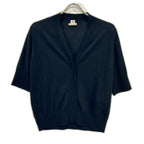 Hermes Era Black Cashmere Short Sleeve Cardigan 42