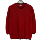 Hermes Red Shoulder Series Button Knit Sweater 42