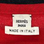 Hermes Red Shoulder Series Button Knit Sweater 42 — view 3