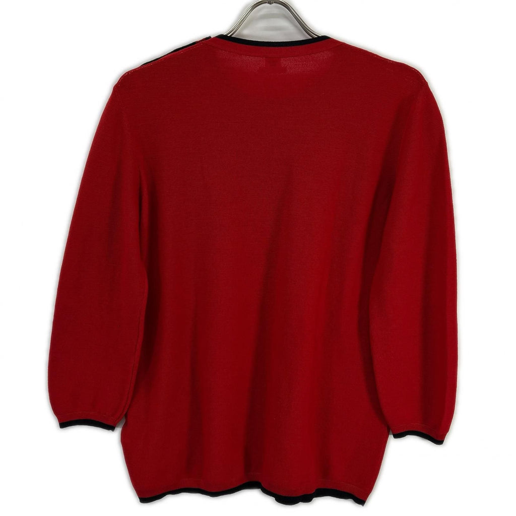 Hermes Red Shoulder Series Button Knit Sweater 42 — view 2