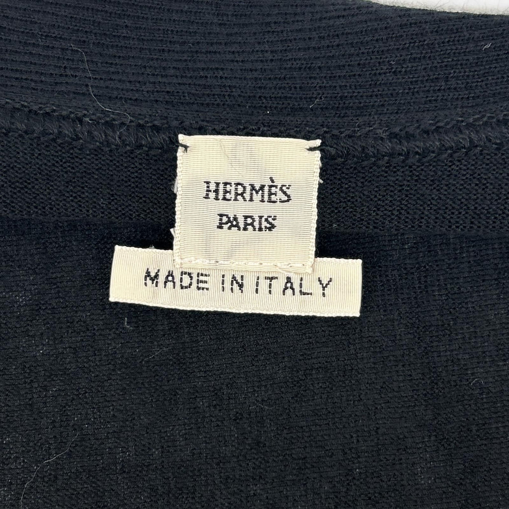 Hermes Era Black Cashmere Cardigan 34 — view 4
