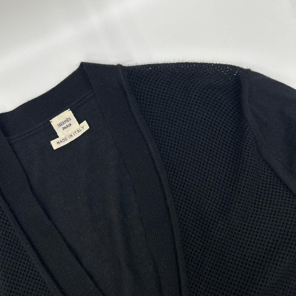 Hermes Era Black Cashmere Cardigan 34 — view 8