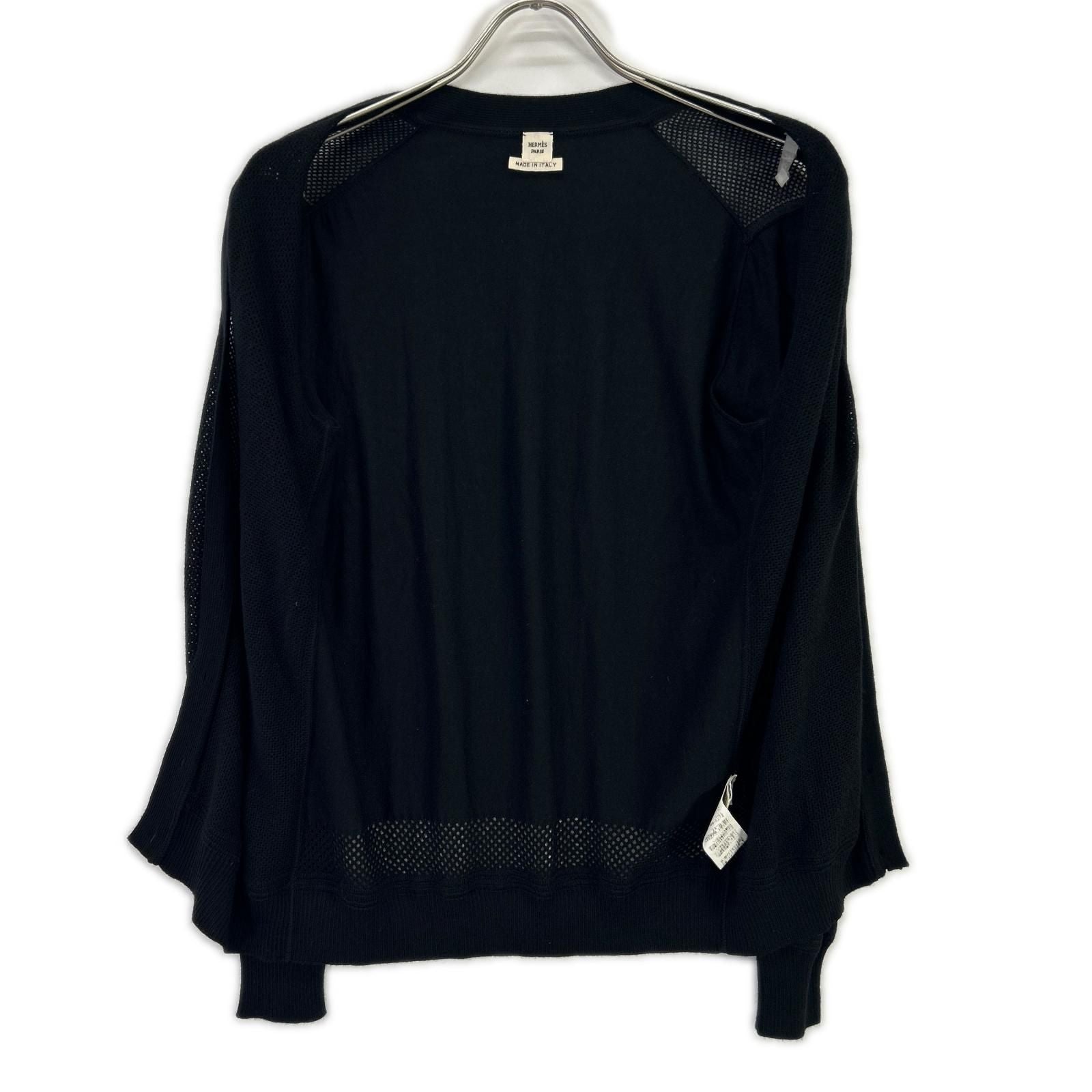 Hermes Era Black Cashmere Cardigan 34 — view 3