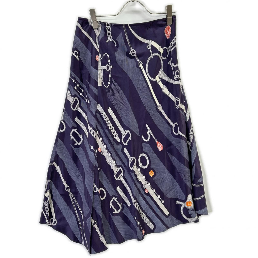 Hermes Etude Pour Une Parure de Gala Silk Skirt 40