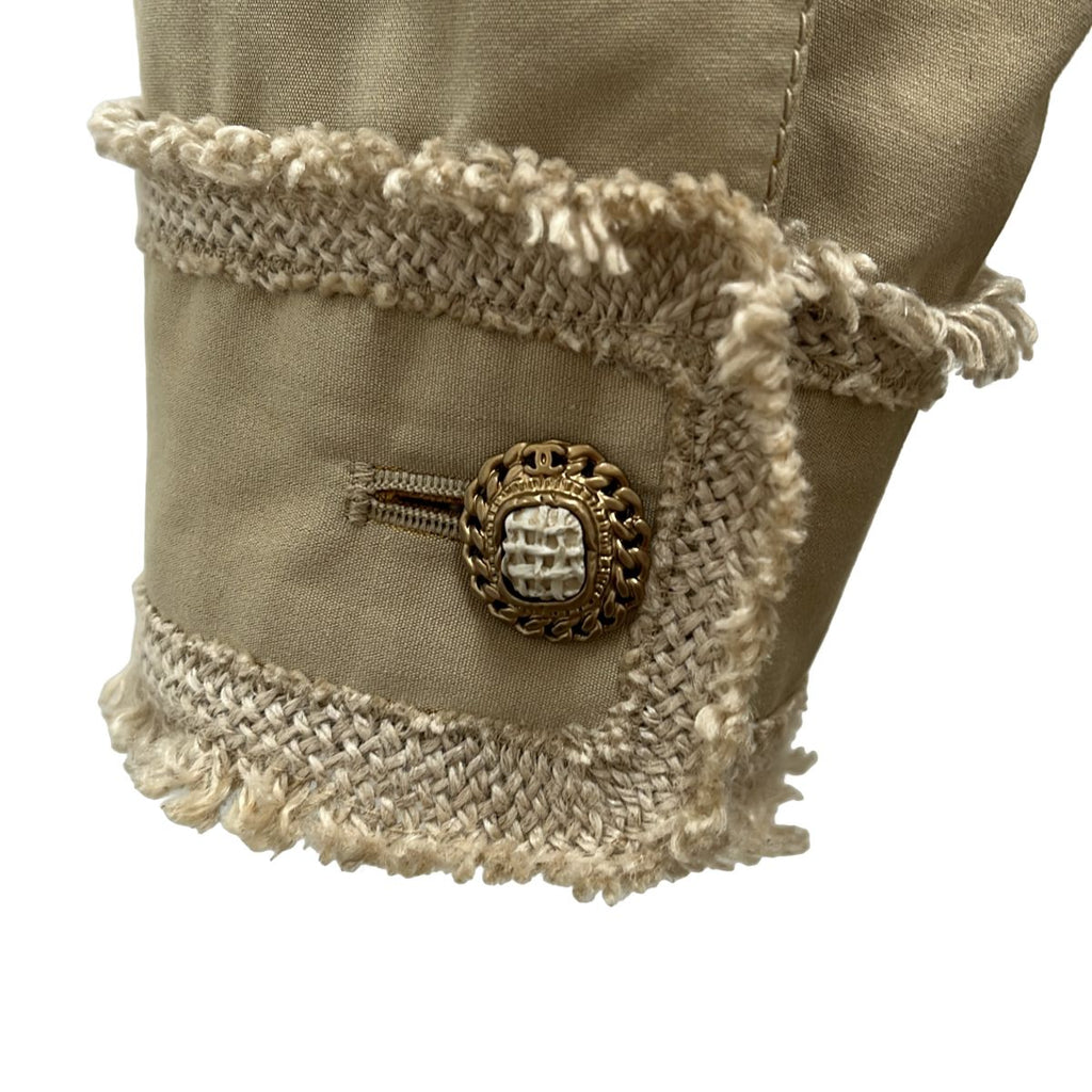 Chanel CC Logo Double Spring Coat 36 Beige — view 5