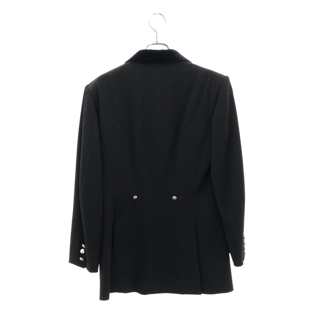 Hermes Wool Logo Metal Button Single Breasted Jacket Fully Lined 40 Black — view 5
