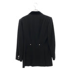 Hermes Wool Logo Metal Button Single Breasted Jacket Fully Lined 40 Black — view 5