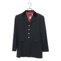 Hermes Wool Logo Metal Button Single Breasted Jacket Fully Lined 40 Black