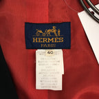 Hermes Wool Logo Metal Button Single Breasted Jacket Fully Lined 40 Black — view 8
