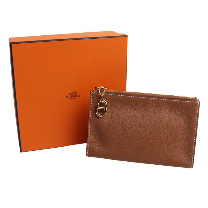 Hermes Zip Azap PM Pouch Gold — view 6
