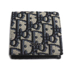 Dior Oblique Coin Case Beige Navy